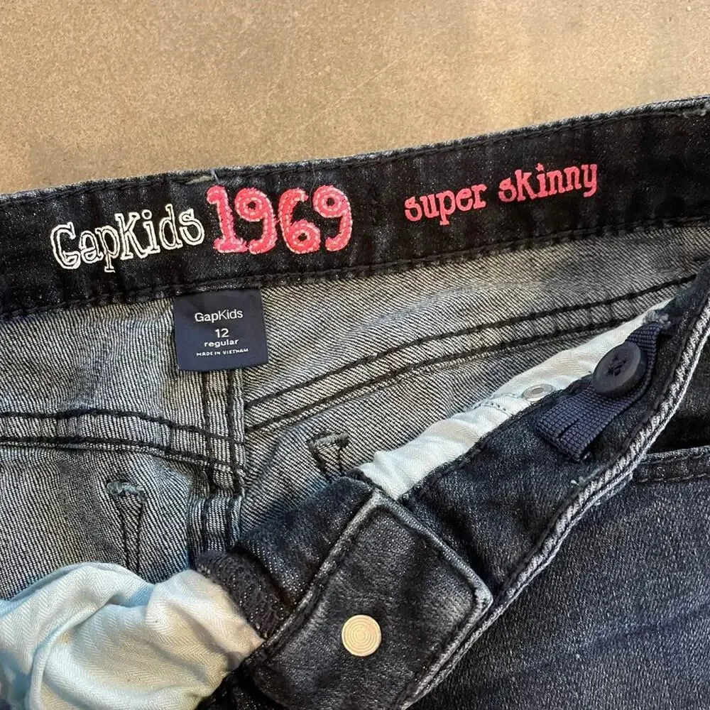 Gap kids super skinny denim jeans girls size 12 pants